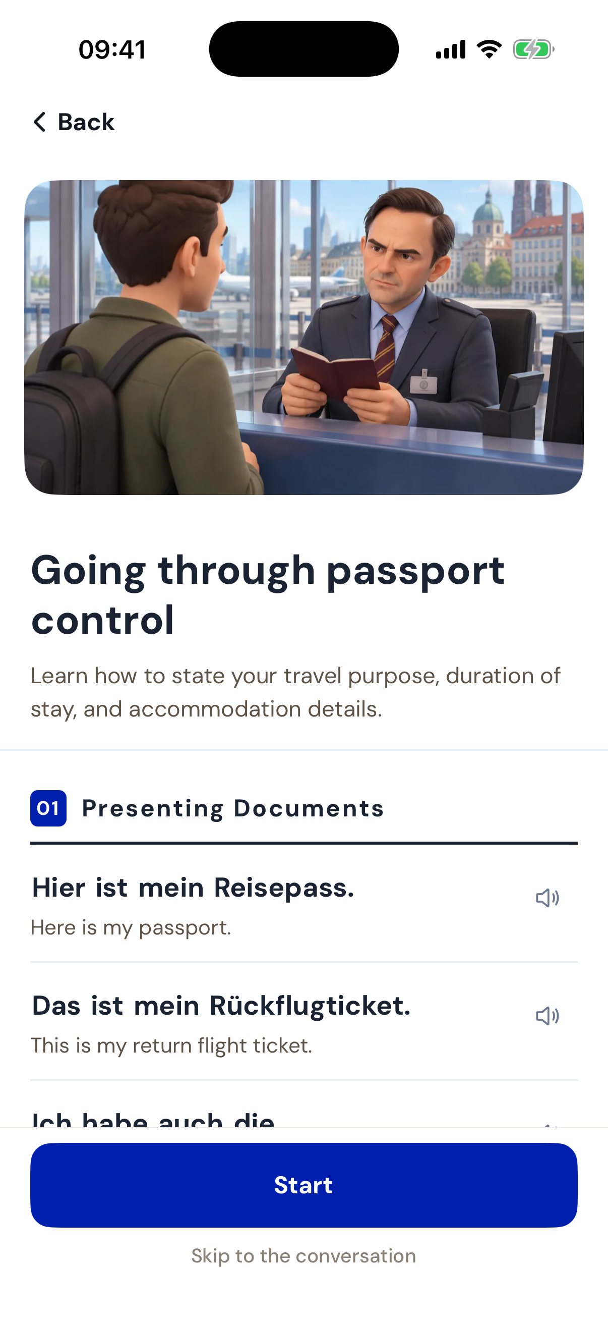A daily scenario in German